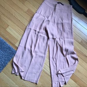 ZARA flows dusty pink pants